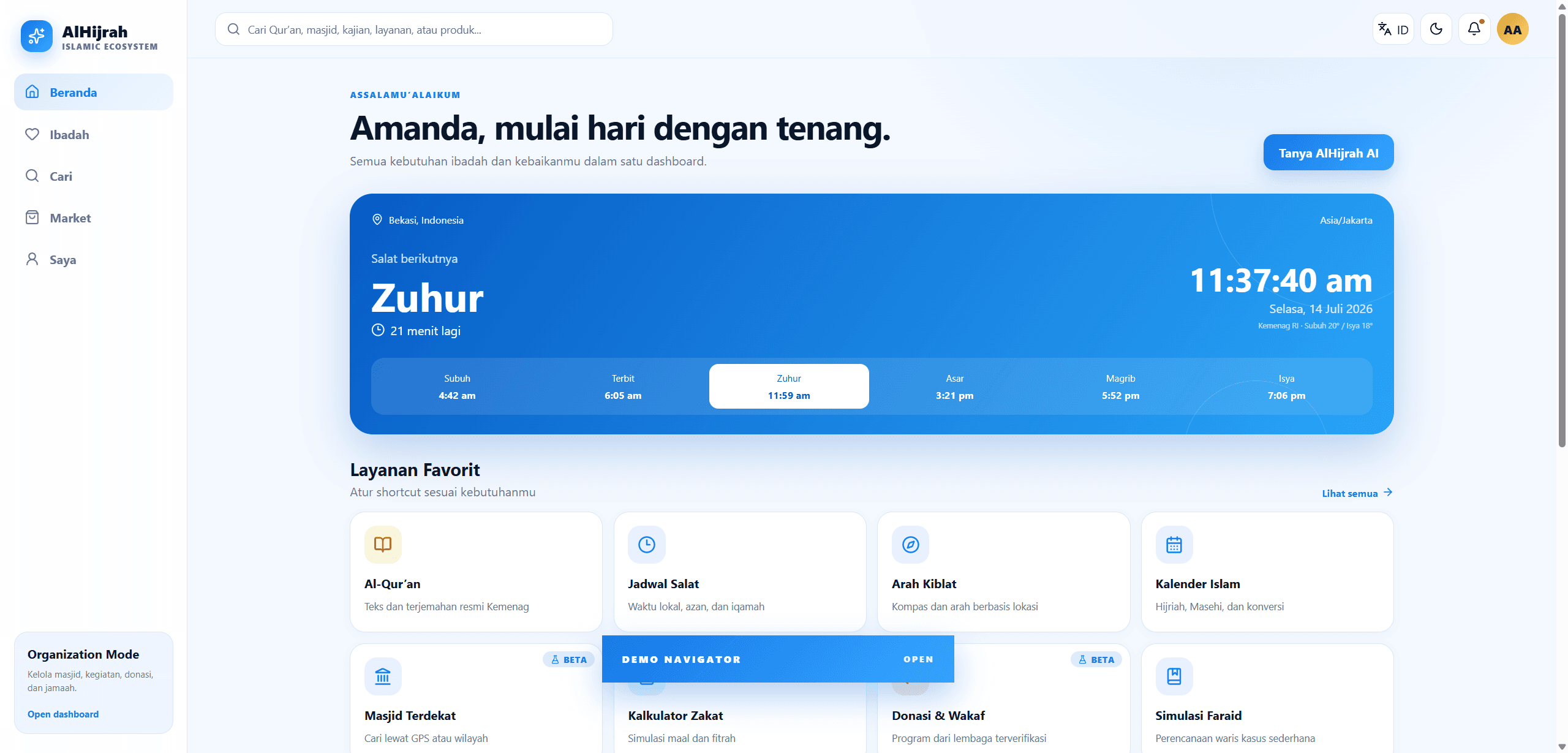 AlHijrah Islamic Digital Ecosystem preview 1
