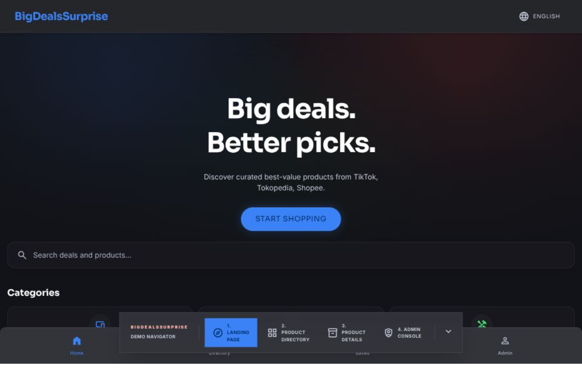 Preview of Affiliate Website